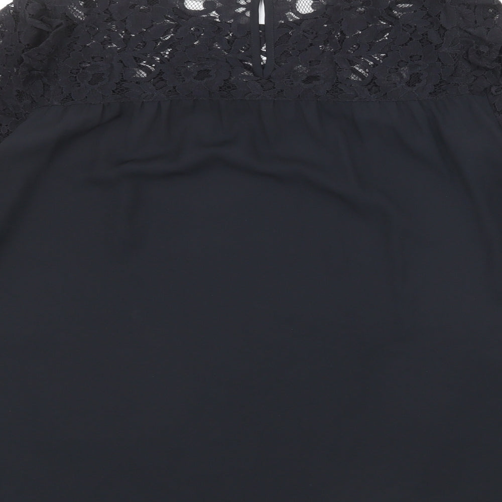 Womens UK Size 12 Marks and Spencer Black Basic Blouse