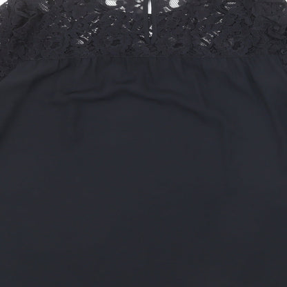 Womens UK Size 12 Marks and Spencer Black Basic Blouse