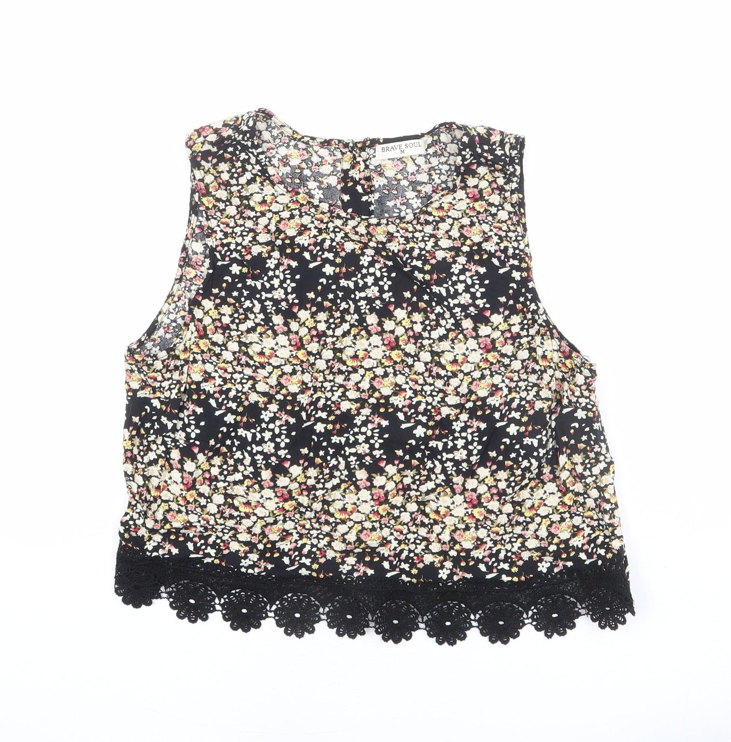 Womens UK Size M Brave Soul Multicoloured Basic Tank