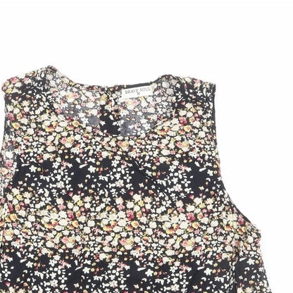 Womens UK Size M Brave Soul Multicoloured Basic Tank