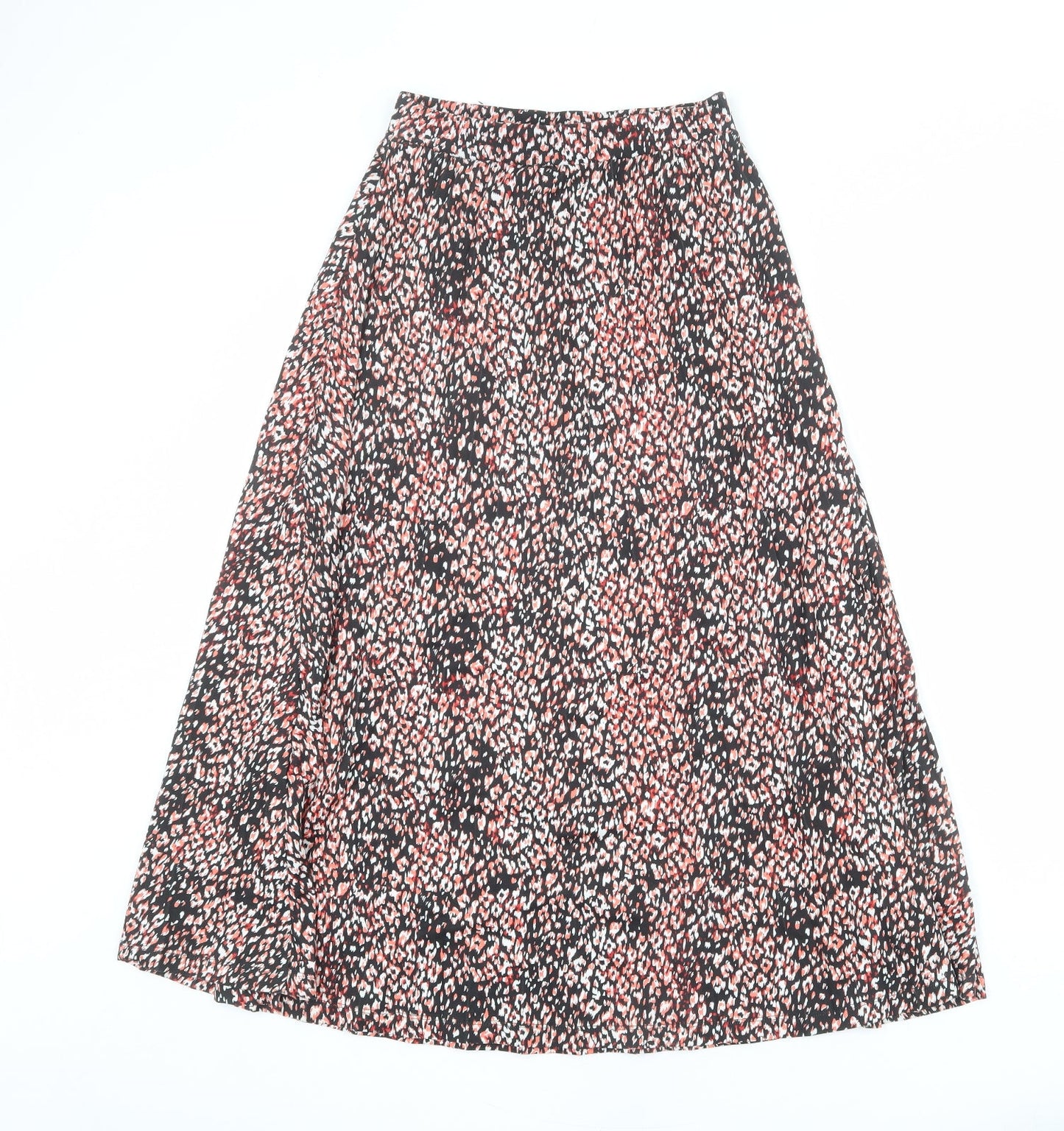Marks and Spencer Womens Multicoloured Animal Print Polyester A-Line Skirt Size 6 - Leopard pattern