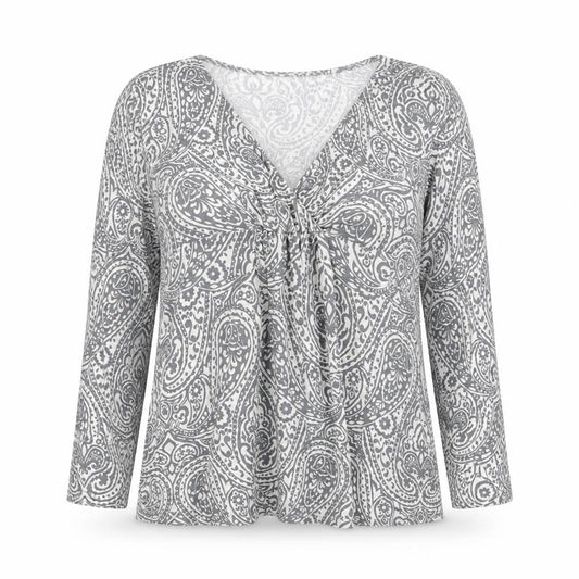 Womens UK Size 12 EAST Grey Basic Blouse