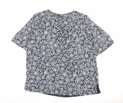Womens UK Size 14 Marks and Spencer Blue Basic Blouse