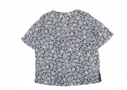 Womens UK Size 14 Marks and Spencer Blue Basic Blouse