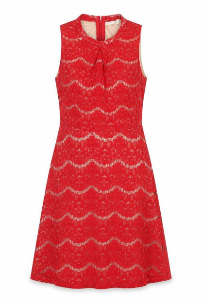 Love, Fire Womens Red Viscose A-Line Size L Mock Neck Zip