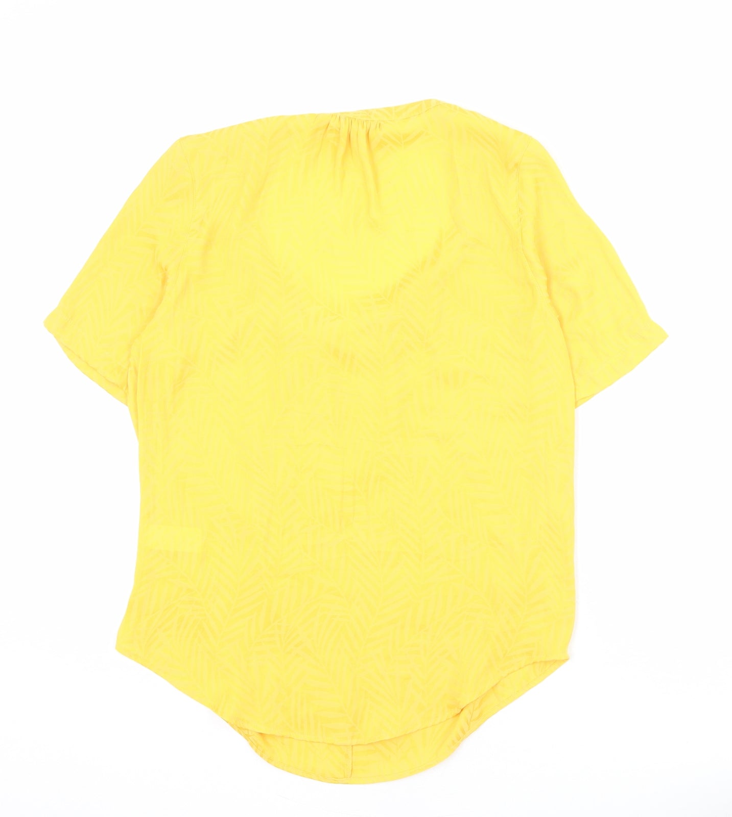 Womens UK Size 8 NEXT Yellow Basic Blouse