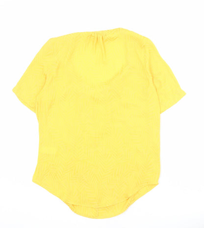 Womens UK Size 8 NEXT Yellow Basic Blouse