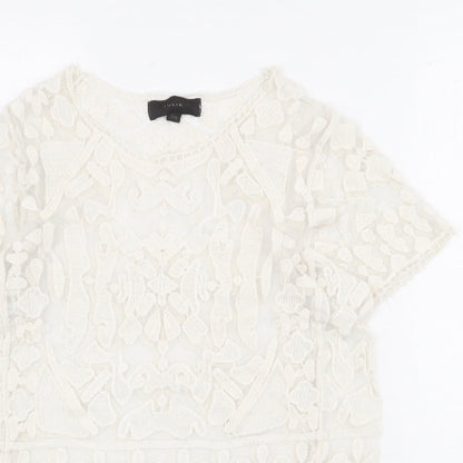 Womens UK Size S JULIE Ivory Basic T-Shirt