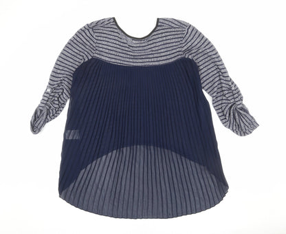 Womens UK Size 12 Quiz Blue Pullover Jumper
