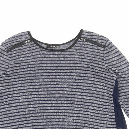 Womens UK Size 12 Quiz Blue Pullover Jumper
