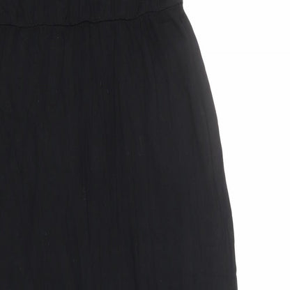 Oasis Womens Black Viscose Maxi Size S V-Neck Pullover