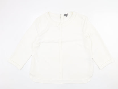 Womens UK Size 16 Phase Eight Ivory Basic Blouse