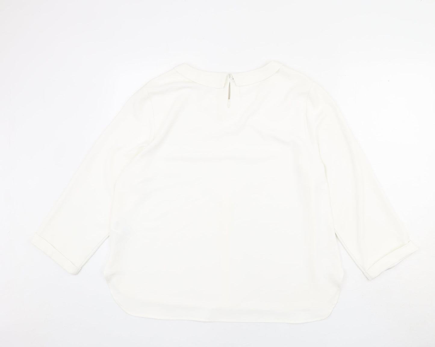Womens UK Size 16 Phase Eight Ivory Basic Blouse