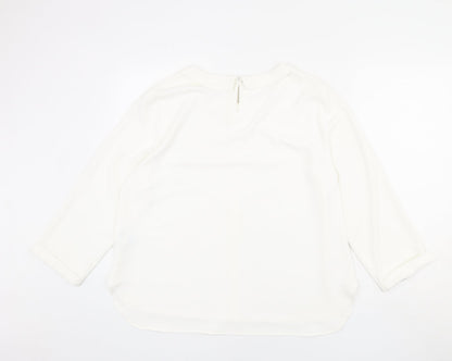 Womens UK Size 16 Phase Eight Ivory Basic Blouse