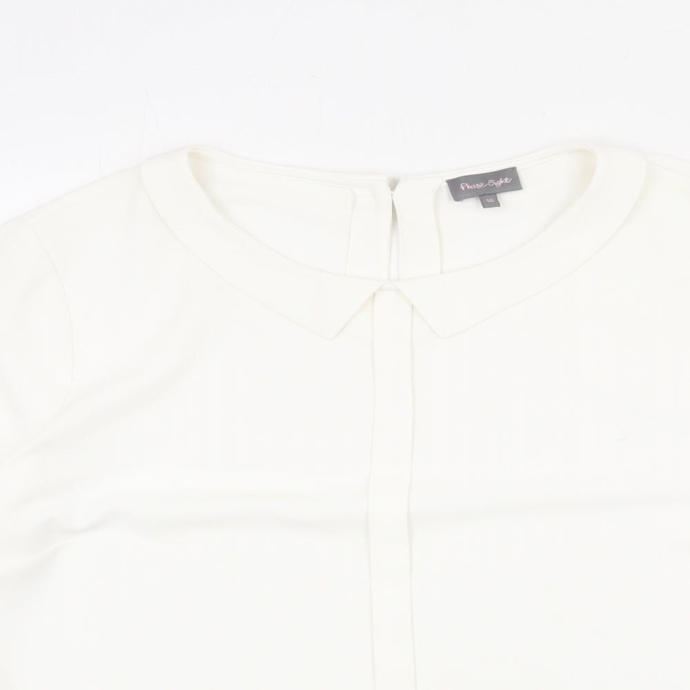 Womens UK Size 16 Phase Eight Ivory Basic Blouse