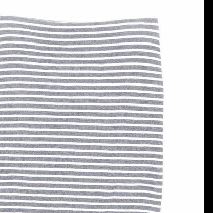 Marks and Spencer Womens Blue Striped Cotton Bandage Skirt Size 12