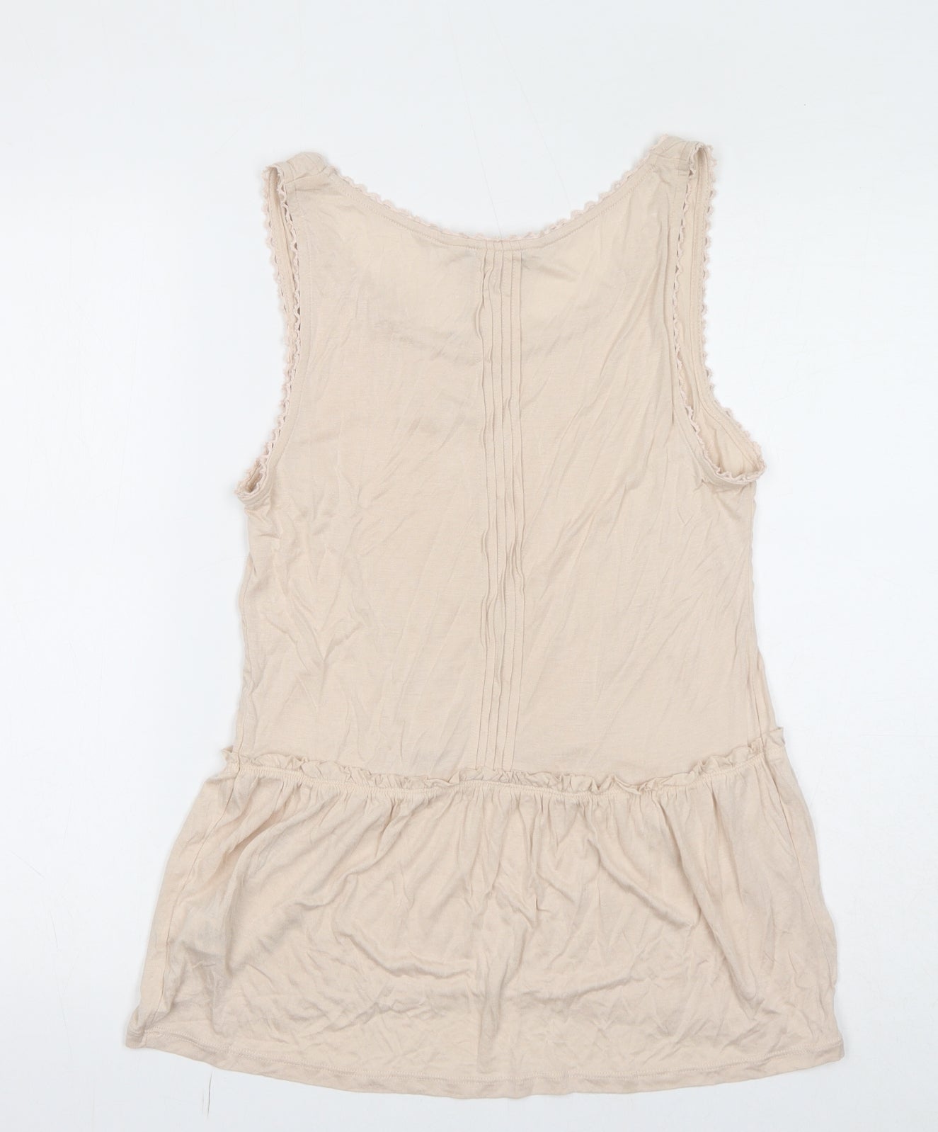 Womens UK Size 10 NEXT Ivory Basic Tank