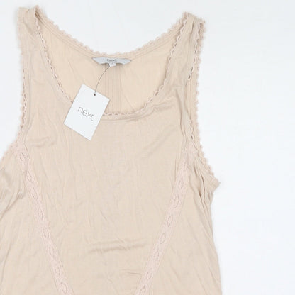 Womens UK Size 10 NEXT Ivory Basic Tank