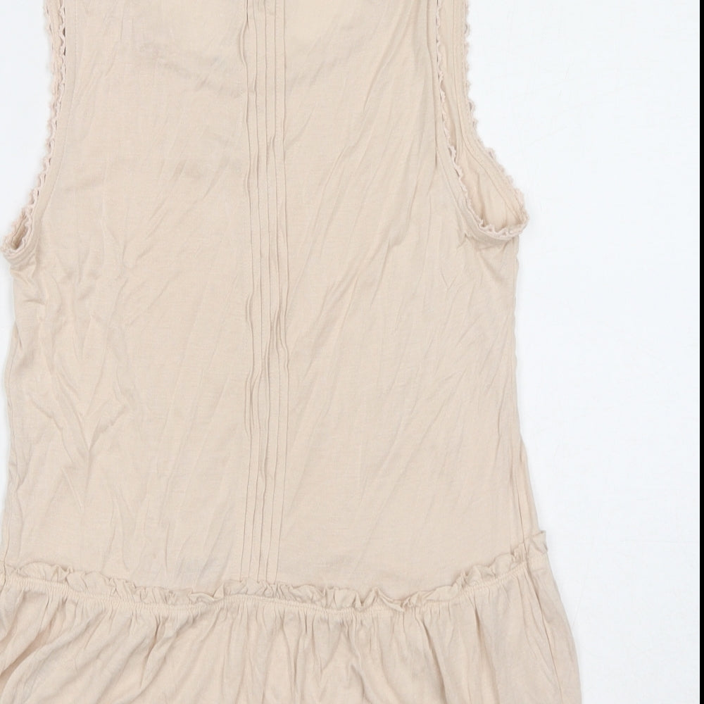 Womens UK Size 10 NEXT Ivory Basic Tank