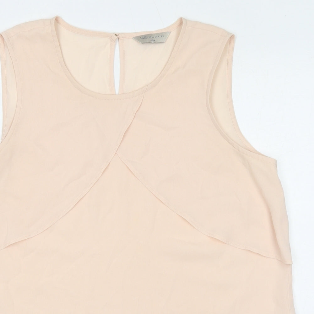 Womens UK Size 14 Marks and Spencer Pink Basic Tank