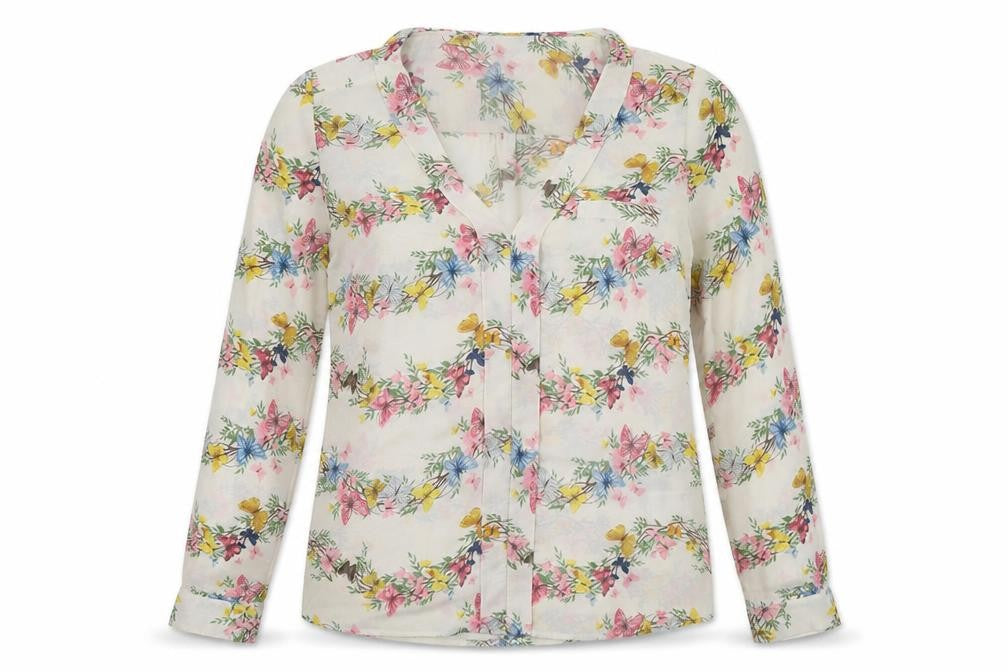 Womens UK Size 10 Oasis White Basic Blouse