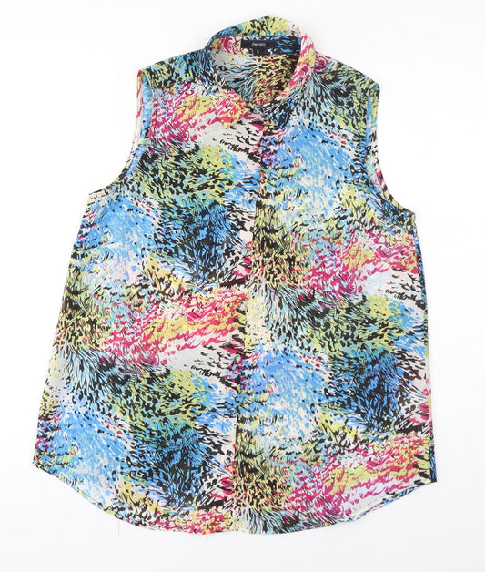 Womens UK Size 8 Therapy Multicoloured Basic Button-Up