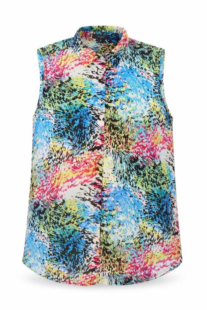 Womens UK Size 8 Therapy Multicoloured Basic Button-Up