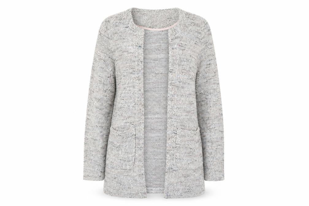 Womens UK Size 10 New Look Grey Cardigan Jumper