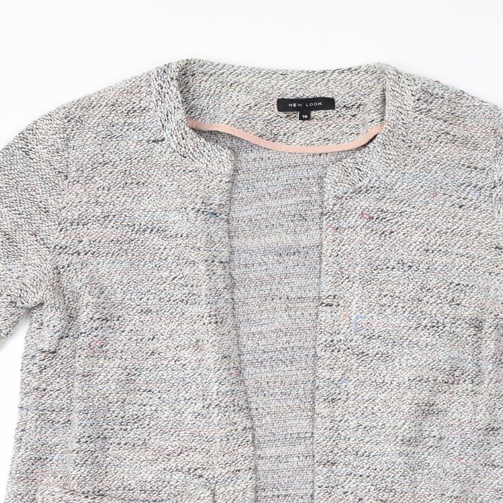 Womens UK Size 10 New Look Grey Cardigan Jumper