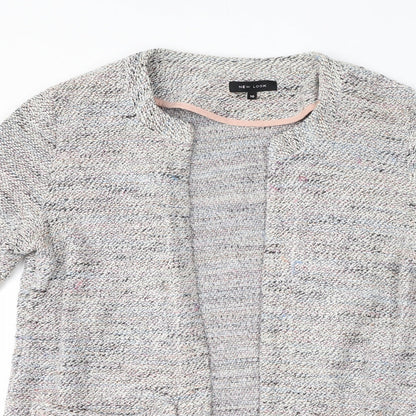 Womens UK Size 10 New Look Grey Cardigan Jumper