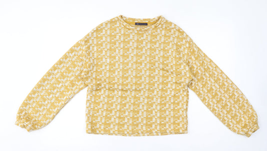 Womens UK Size 10 Marks and Spencer Yellow Pullover Jumper