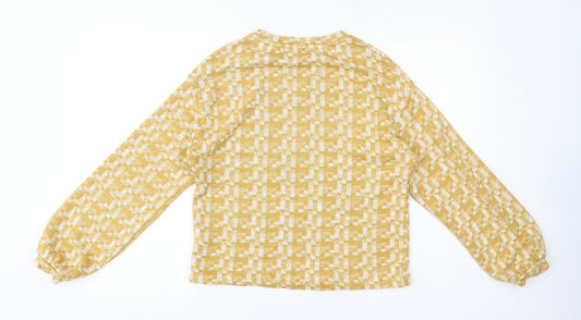 Womens UK Size 10 Marks and Spencer Yellow Pullover Jumper