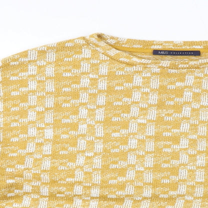 Womens UK Size 10 Marks and Spencer Yellow Pullover Jumper