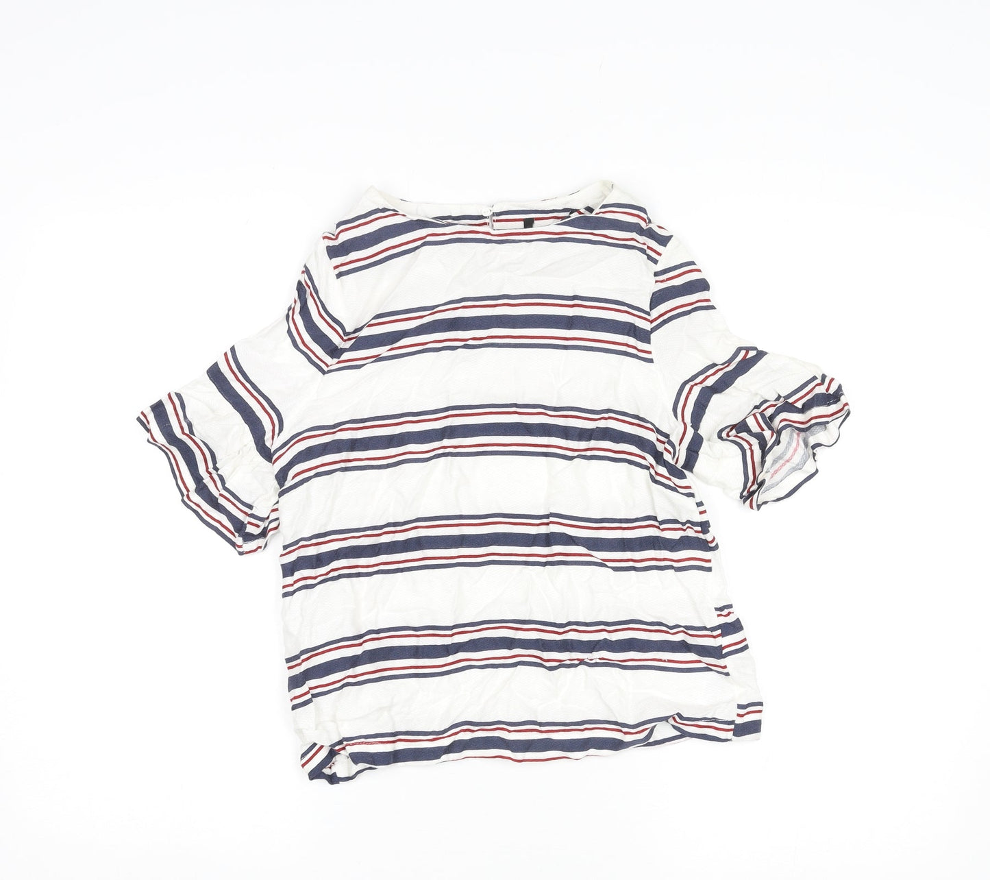 Womens UK Size 8 New Look Multicoloured Basic Blouse