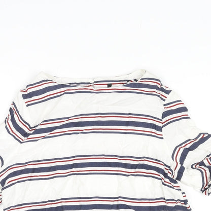 Womens UK Size 8 New Look Multicoloured Basic Blouse