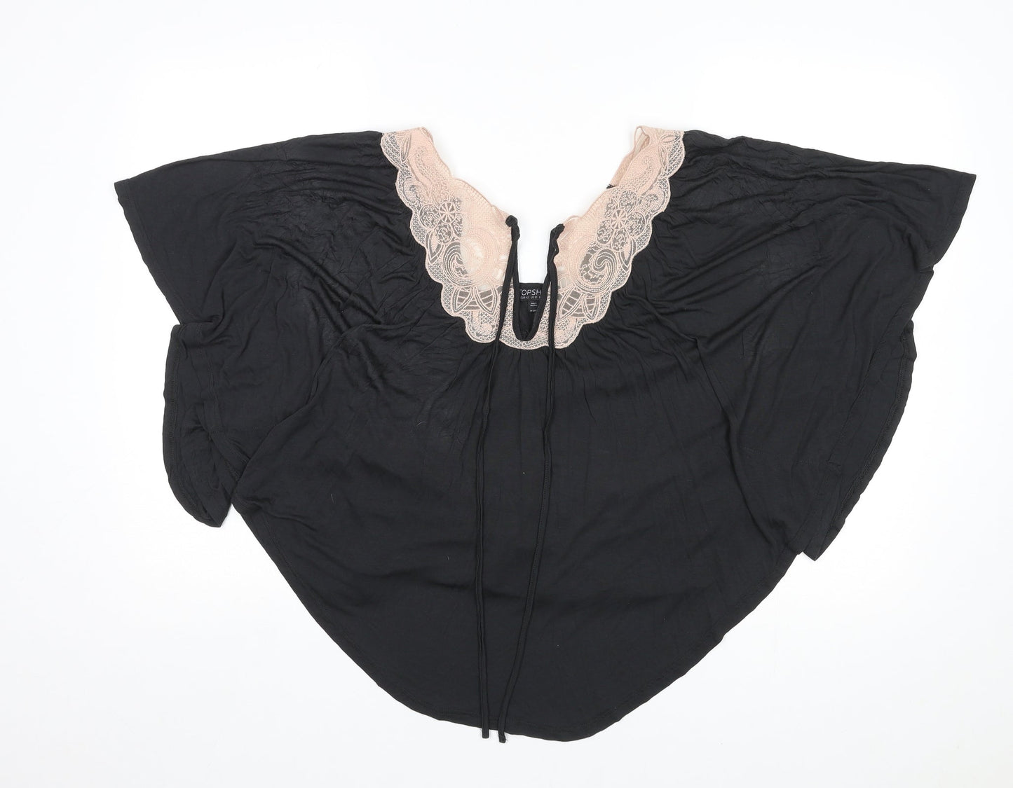 Womens UK Size 14 Topshop Black Basic Blouse
