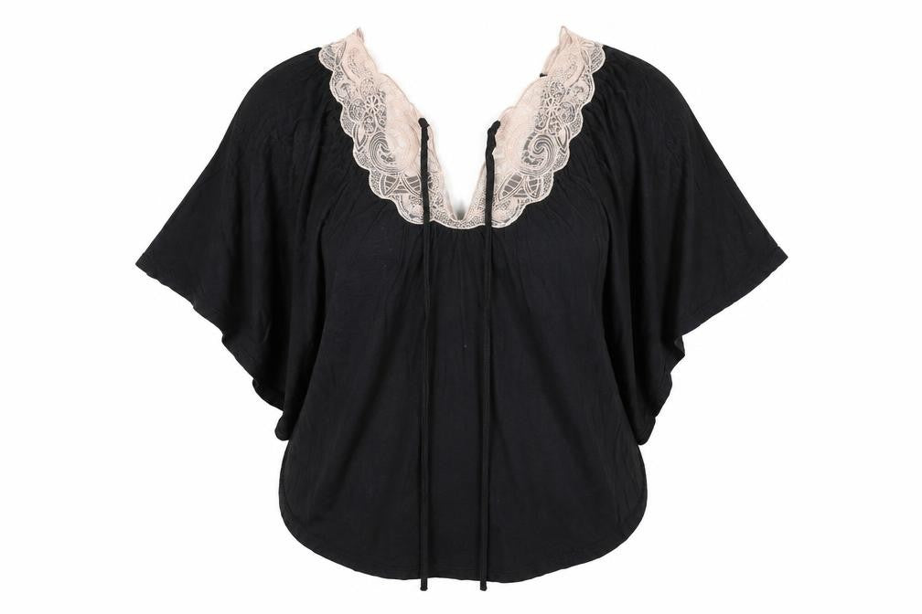 Womens UK Size 14 Topshop Black Basic Blouse