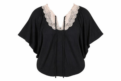 Womens UK Size 14 Topshop Black Basic Blouse