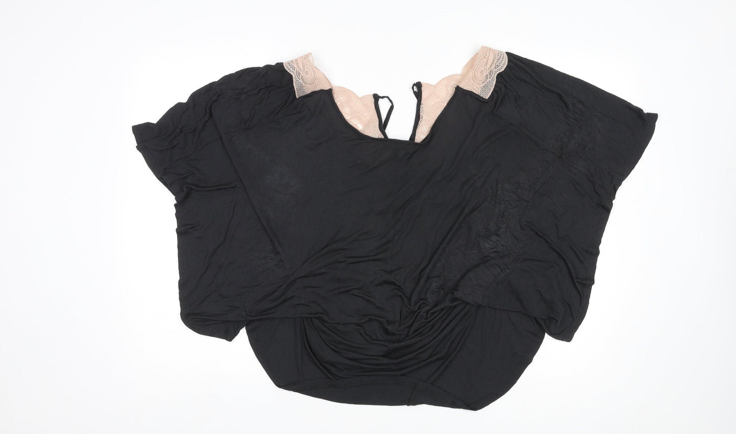 Womens UK Size 14 Topshop Black Basic Blouse