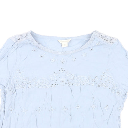Womens UK Size 14 Monsoon Blue Basic T-Shirt