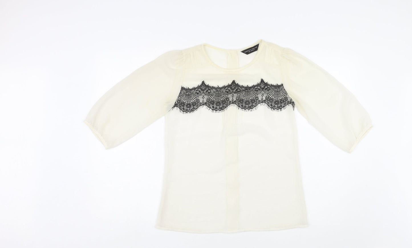 Womens UK Size 6 Dorothy Perkins Ivory Basic Blouse