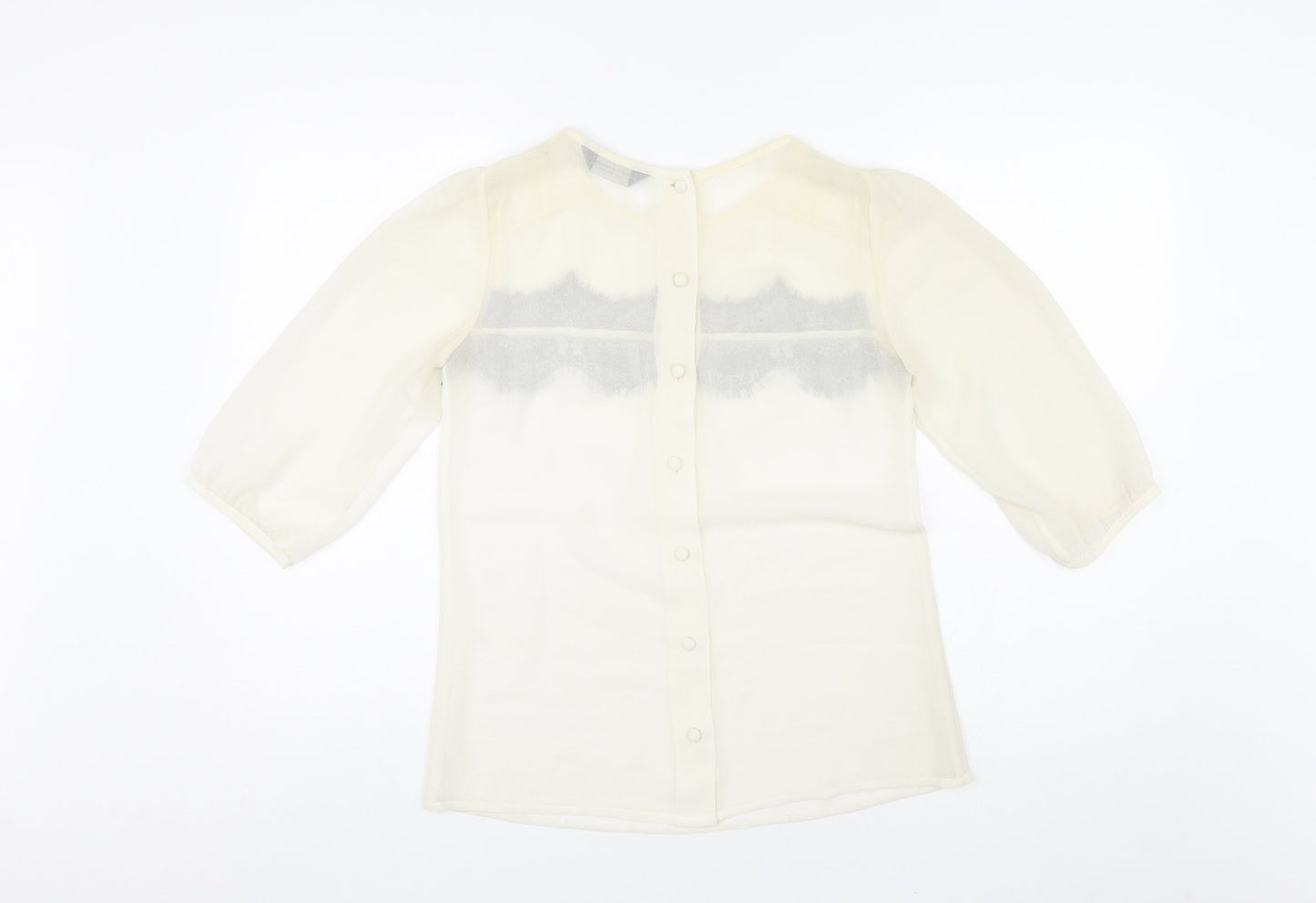 Womens UK Size 6 Dorothy Perkins Ivory Basic Blouse