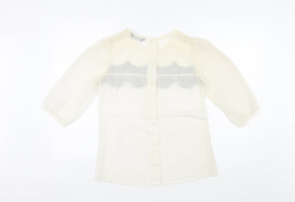 Womens UK Size 6 Dorothy Perkins Ivory Basic Blouse
