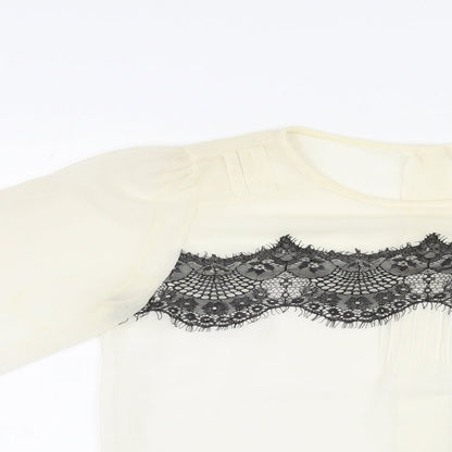 Womens UK Size 6 Dorothy Perkins Ivory Basic Blouse