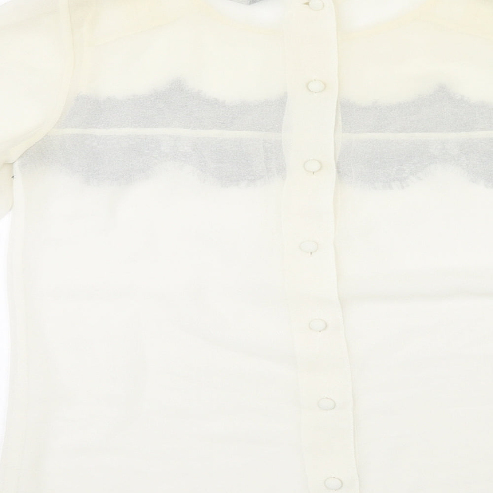 Womens UK Size 6 Dorothy Perkins Ivory Basic Blouse