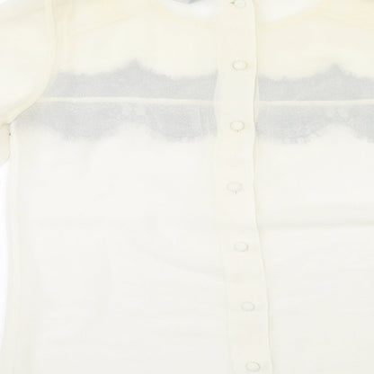 Womens UK Size 6 Dorothy Perkins Ivory Basic Blouse