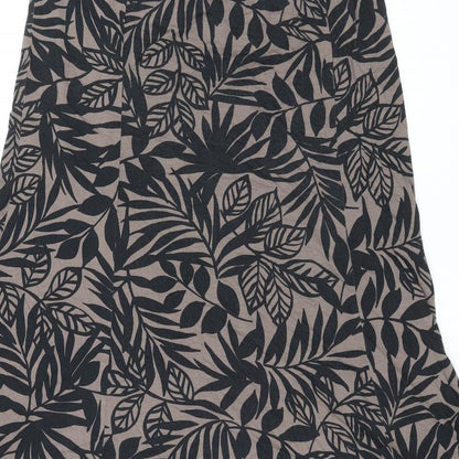 Cotswold Collection Womens Multicoloured Geometric Viscose Swing Skirt Size 2XL - Leaf pattern