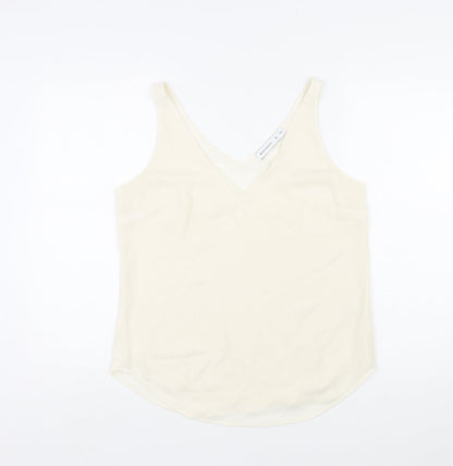 Womens UK Size 12 Warehouse Ivory Basic Tank