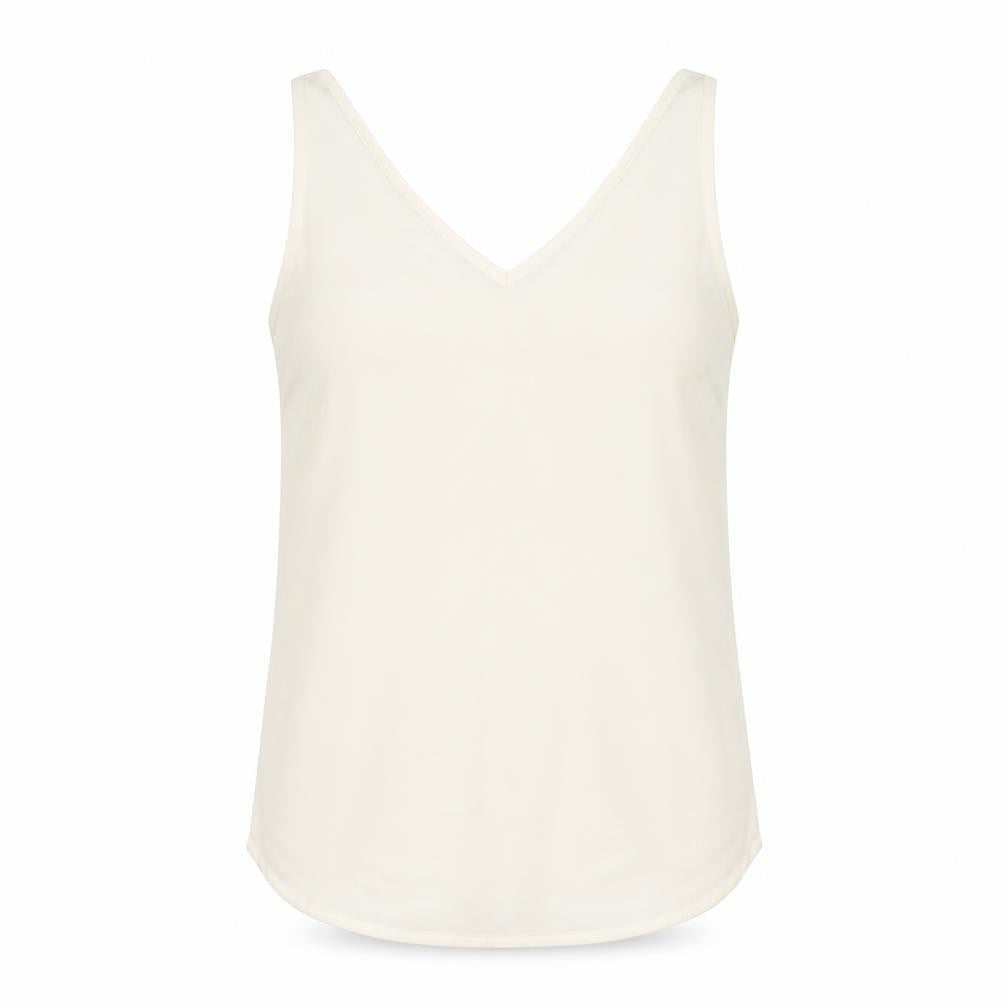 Womens UK Size 12 Warehouse Ivory Basic Tank