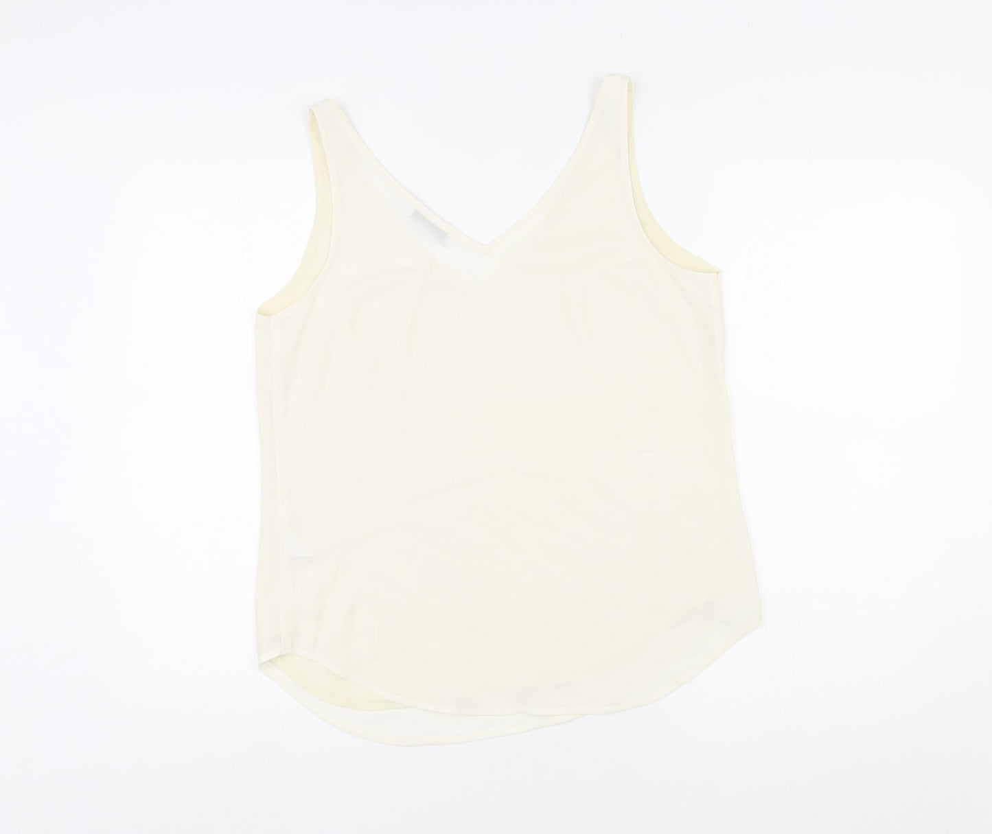 Womens UK Size 12 Warehouse Ivory Basic Tank
